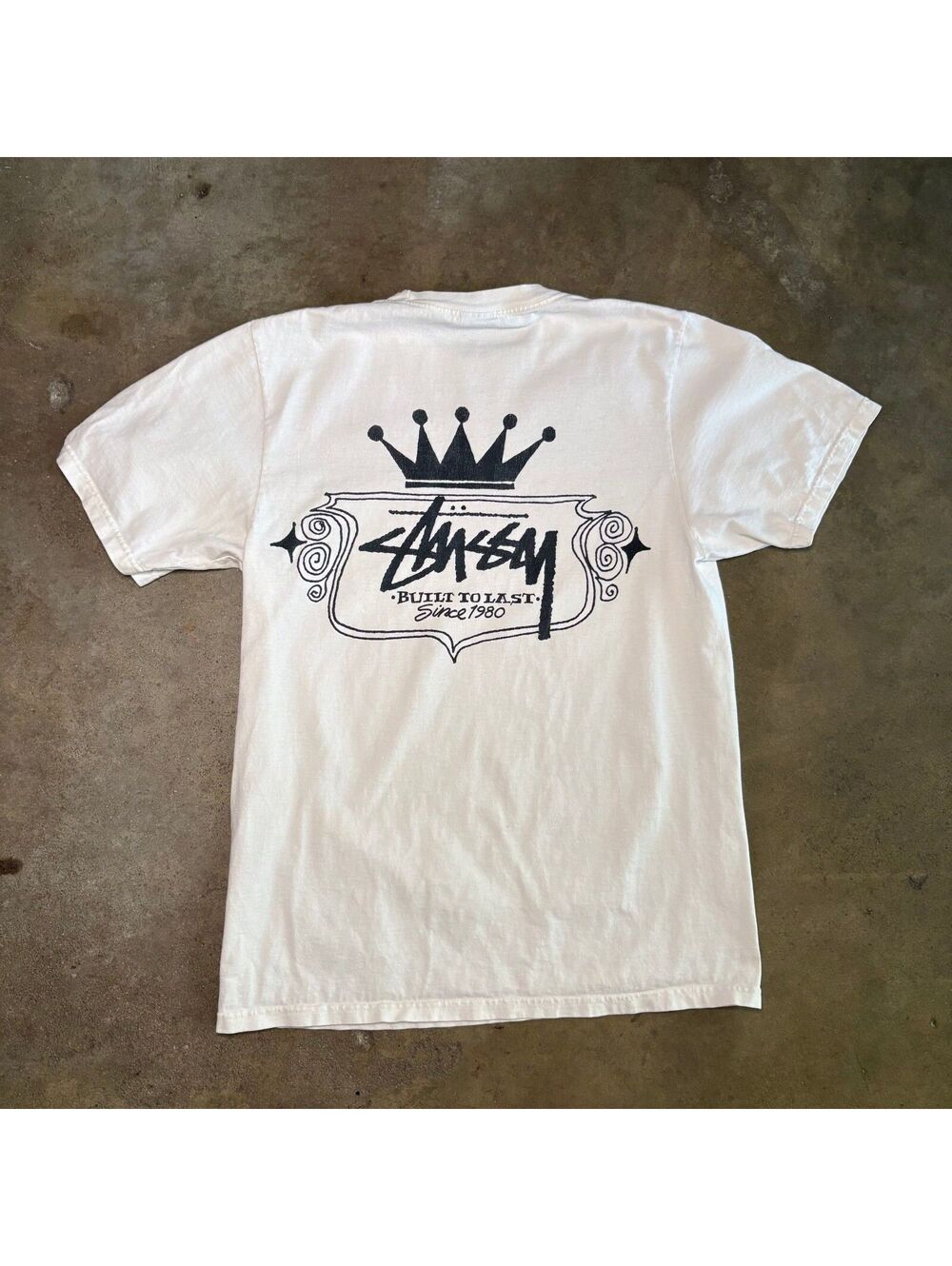 Authentic Stussy Built To Last Men's Graphic T-Shirt Size S